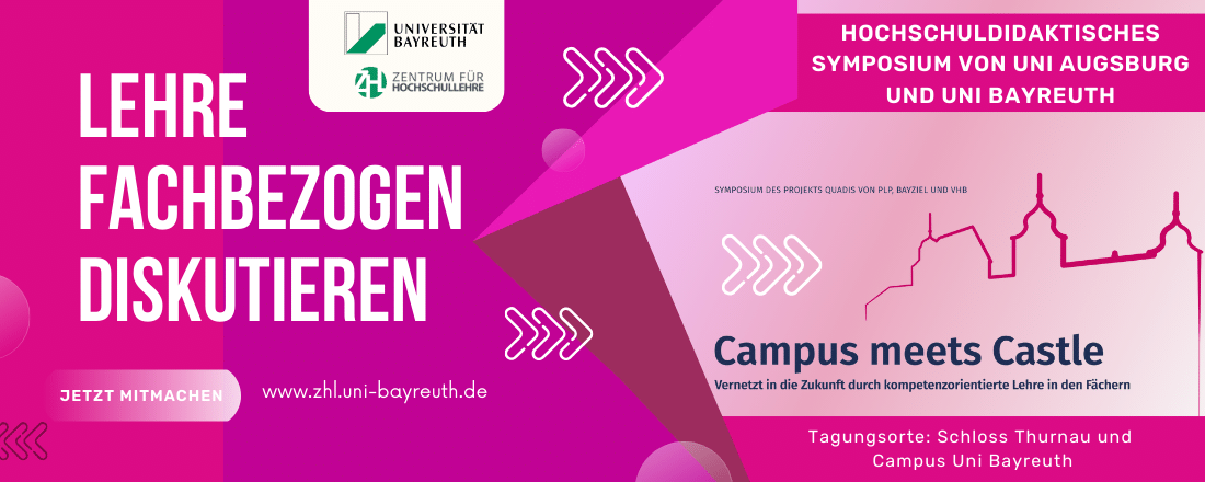 Symposium Uni Bayreuth Hochschuldidaktik Lehre fachbezogen interdisziplinär 2024 Hochschuldidaktik digital in den Fächern Lehre