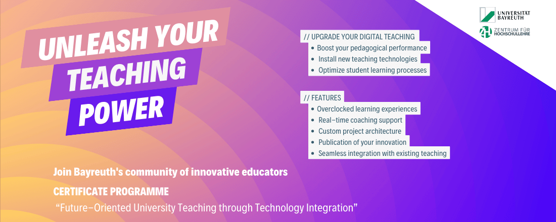 ZHL University of Bayreuth | Certificate for building your own teaching competence with technology at university bayreuth