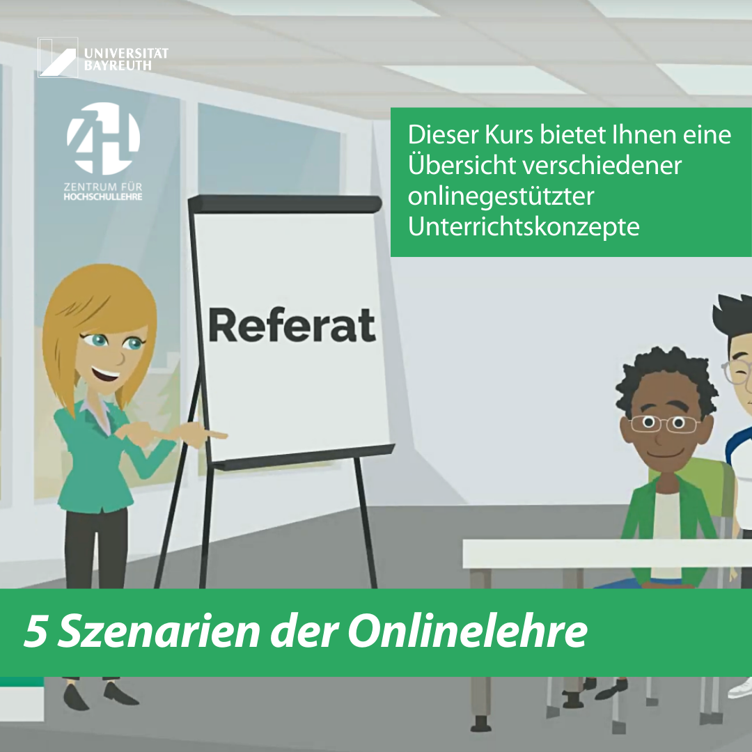 5 Szenarien der Onlinelehre: Dieser Kurs bietet Ihnen eine Übersicht verschiedener onlinegestützer Unterrichtskonzepte