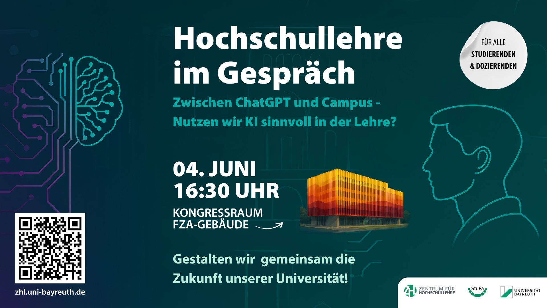 Diskutiere mit uns über Hochschullehre der Zukunft am 4.6.25