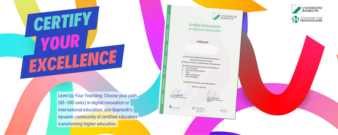 ZHL University of Bayreuth | Certificate for building your own teaching competence with technology at university bayreuth