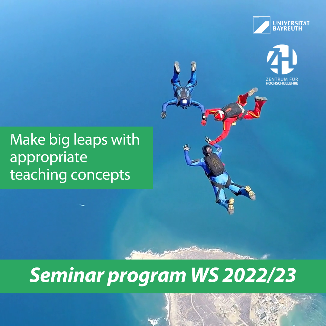 Seminars in the winter semester 2022/2023, booking available at profilehreplus.de/seminare