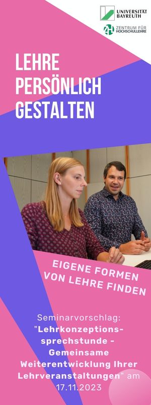 Lehre persönlich und nach eigenen vorstellungen gestalten, hochschuldidaktische sprechstunde unterstützt dabei